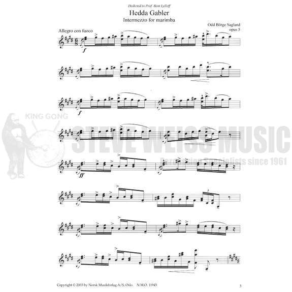 Sagland-Hedda Gabler-Intermezzo for Marimba-M