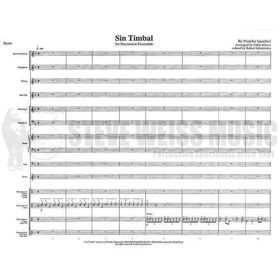 Sanchez-Sin Timbal (SP)-B/V/C/X/2M/Steel dr./P/PN/BG/Opt. Horns