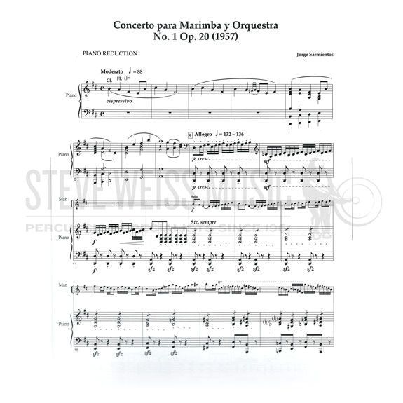 Sarmientos-Concerto for Mar & Orch PIANO REDUCTION (SP)-M/PN
