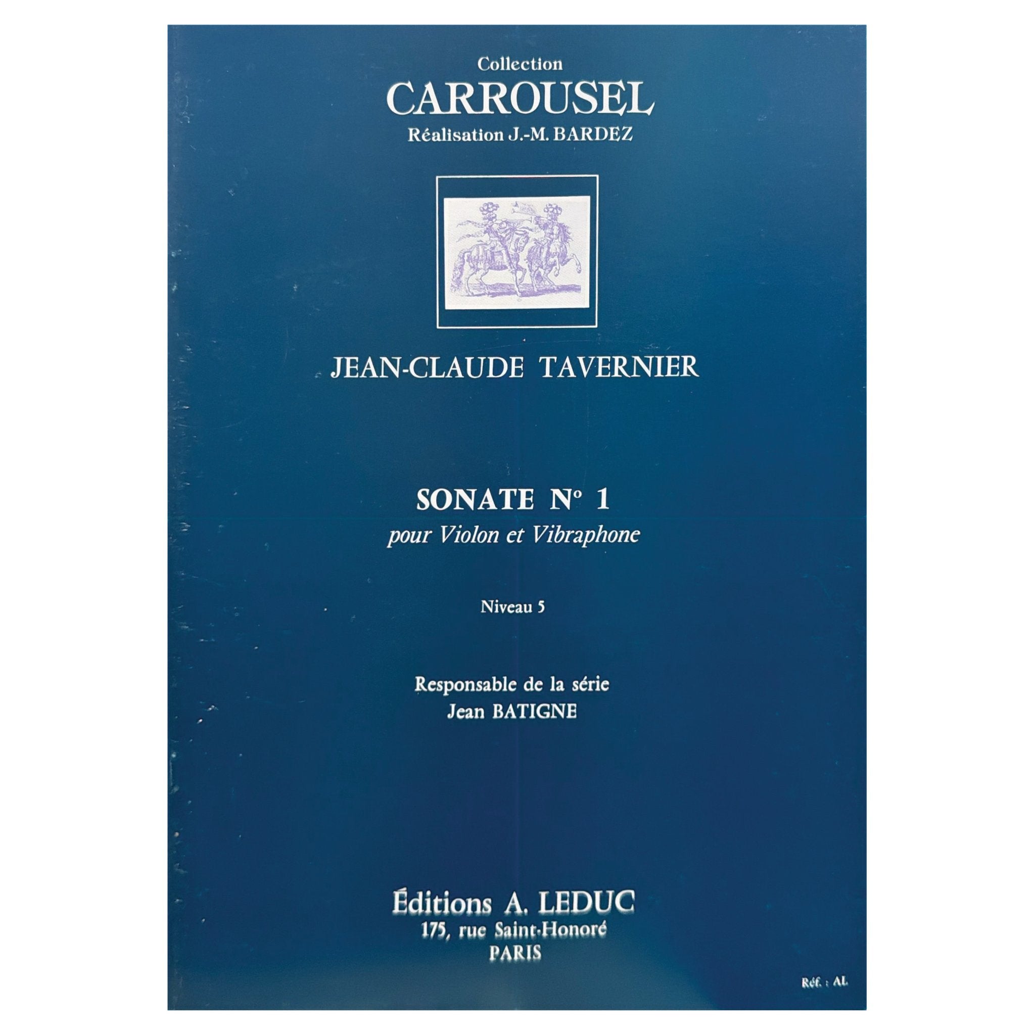 Jean Claude Tavernier Sonate No. 1 for violin and Vibraphone