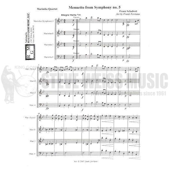 Schubert-Menuetto from Symphony No. 5 arr. Ferriano (SP)- 4M