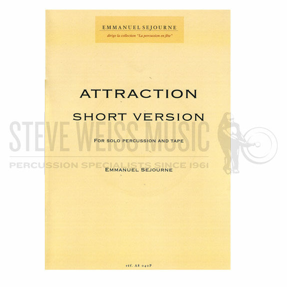Sejourne-Attraction, Short Version (Solo part w/CD)-V/M/CD | Steve