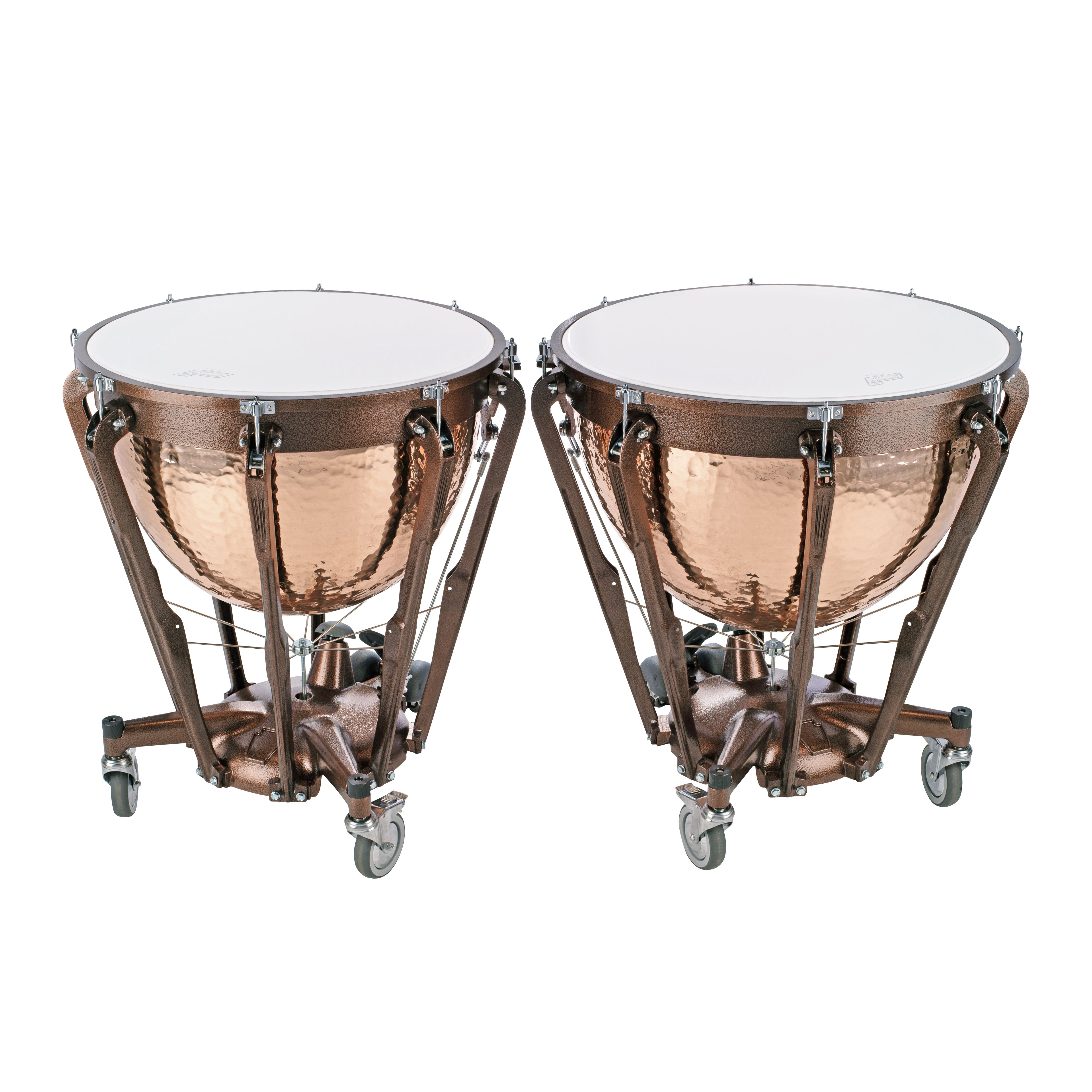 Set of 2 Ludwig Grand Symphonic Hammer Copper Timpani with Gauges - 26"/29" - Image 1