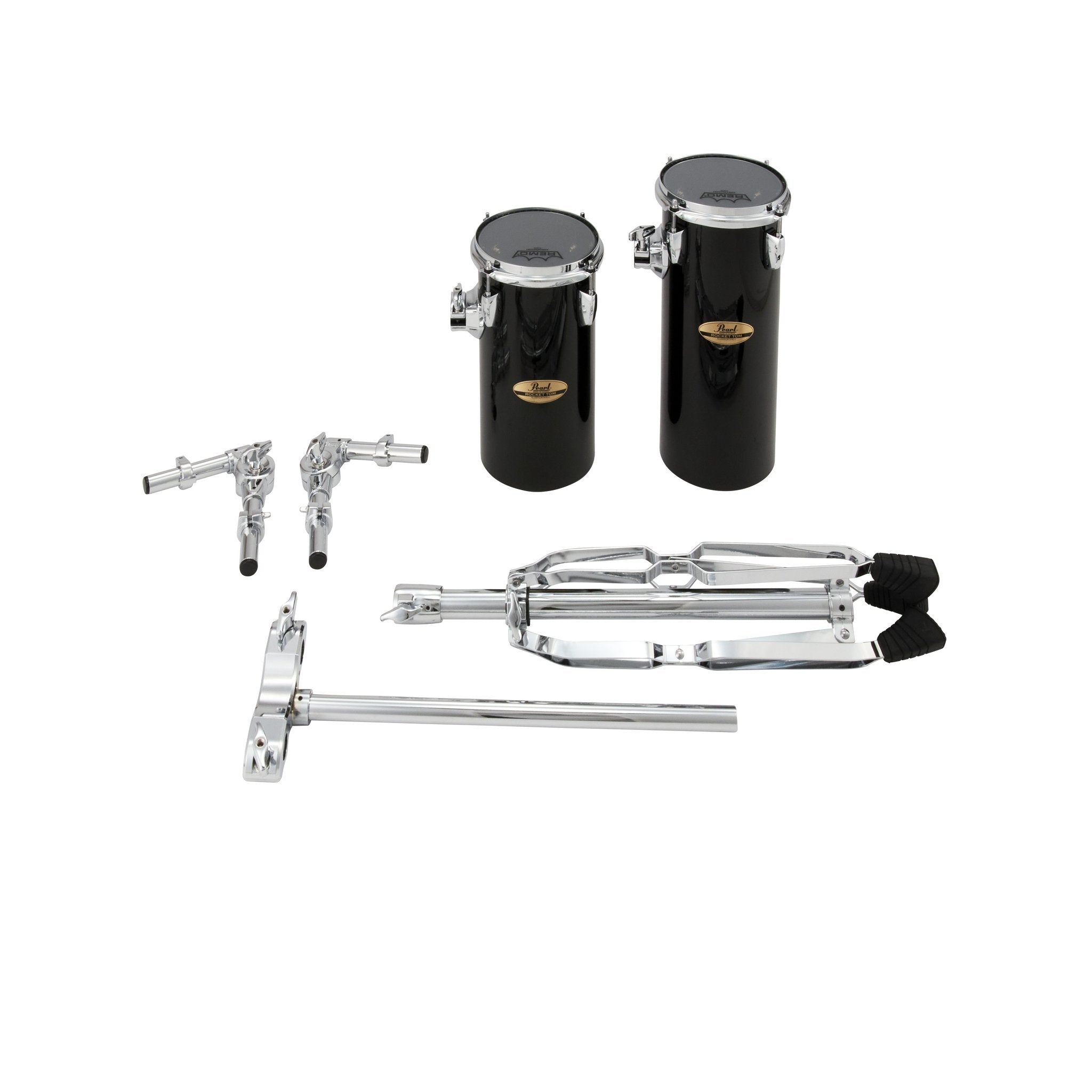 Set of 2 Pearl Rocket Toms with T895 Double Tom Stand - 12