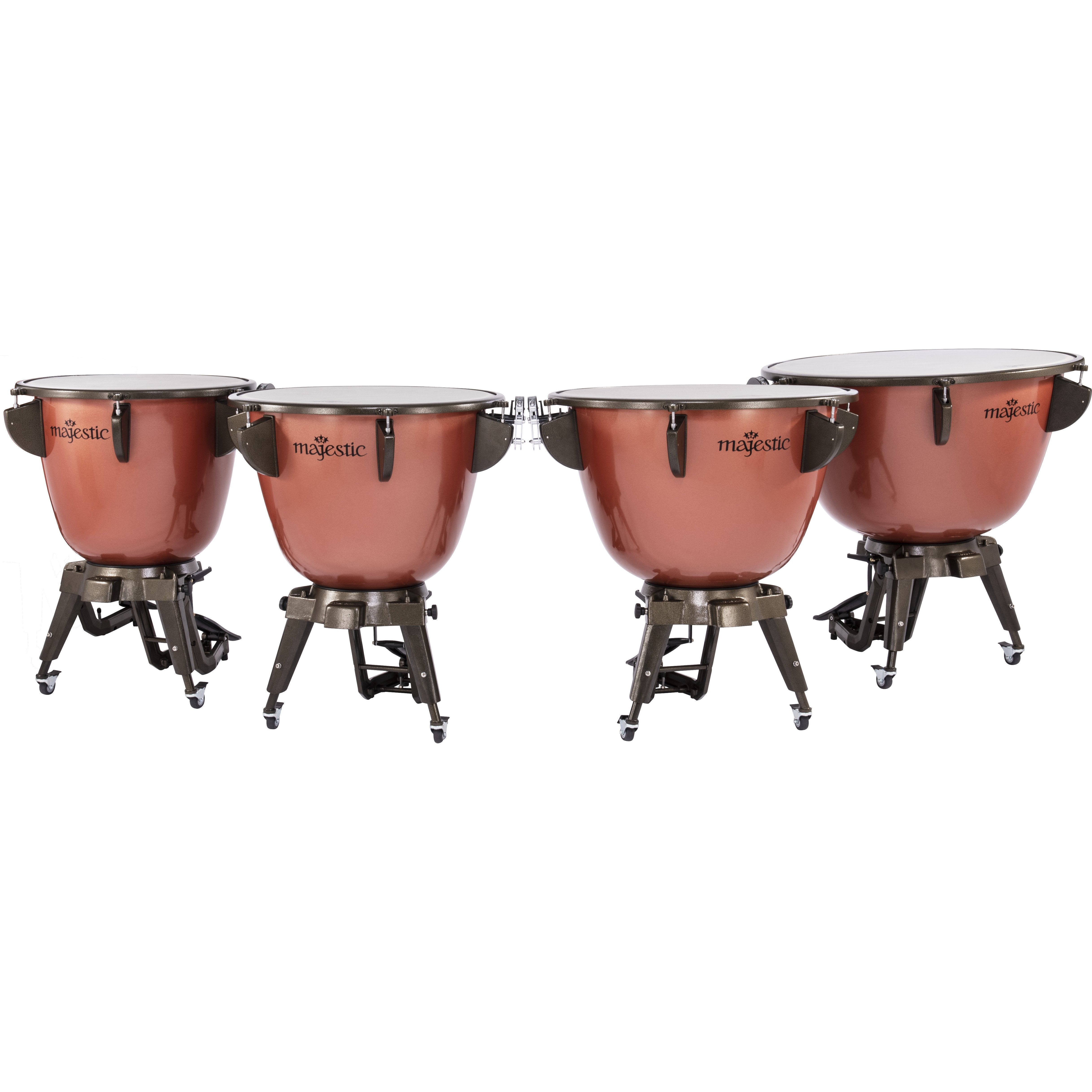 Set of 4 Majestic Harmonic Fiberglass Timpani - 23"/26"/29"/32" - Image 1