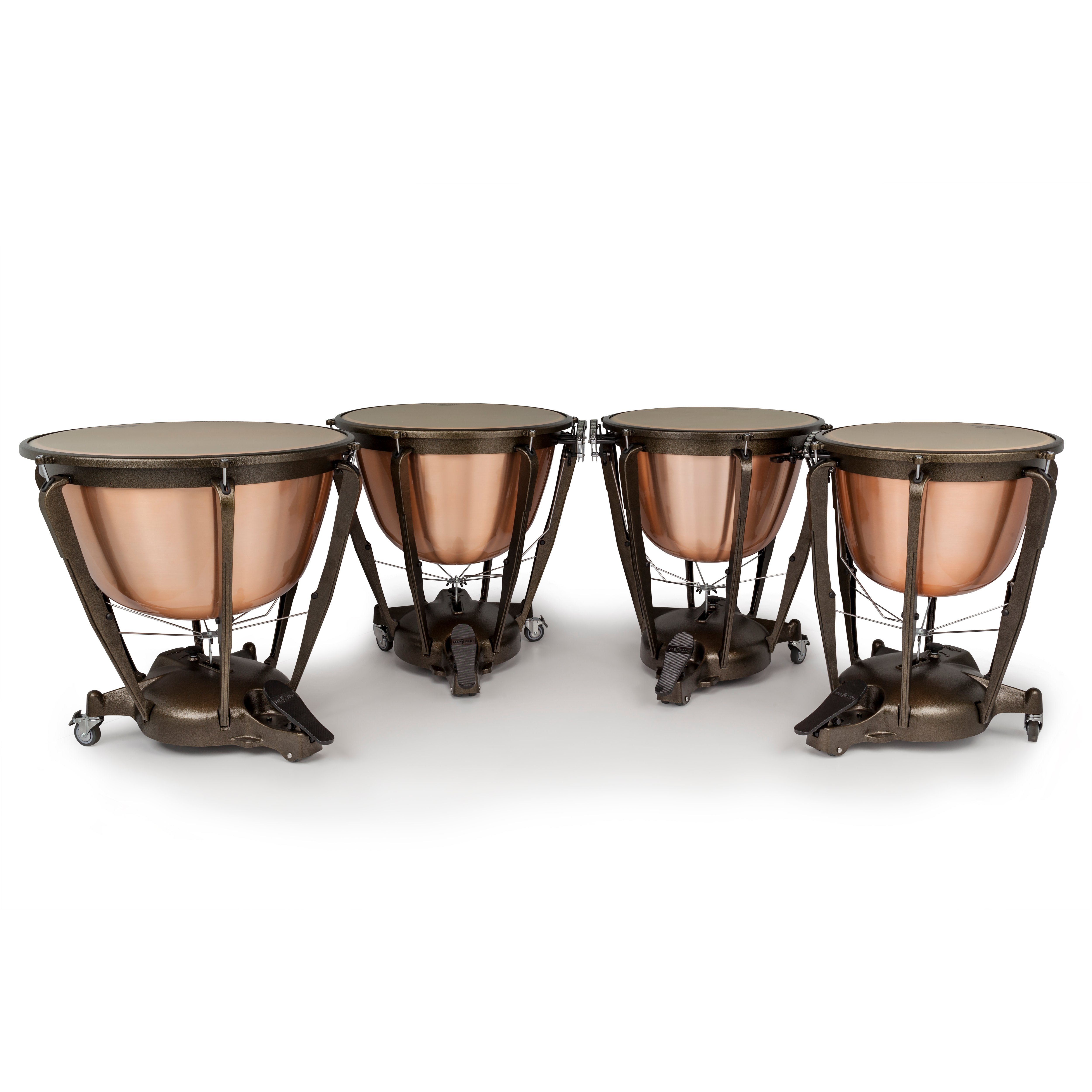 Set of 4 Majestic Symphonic Series Polished Copper Timpani - 23