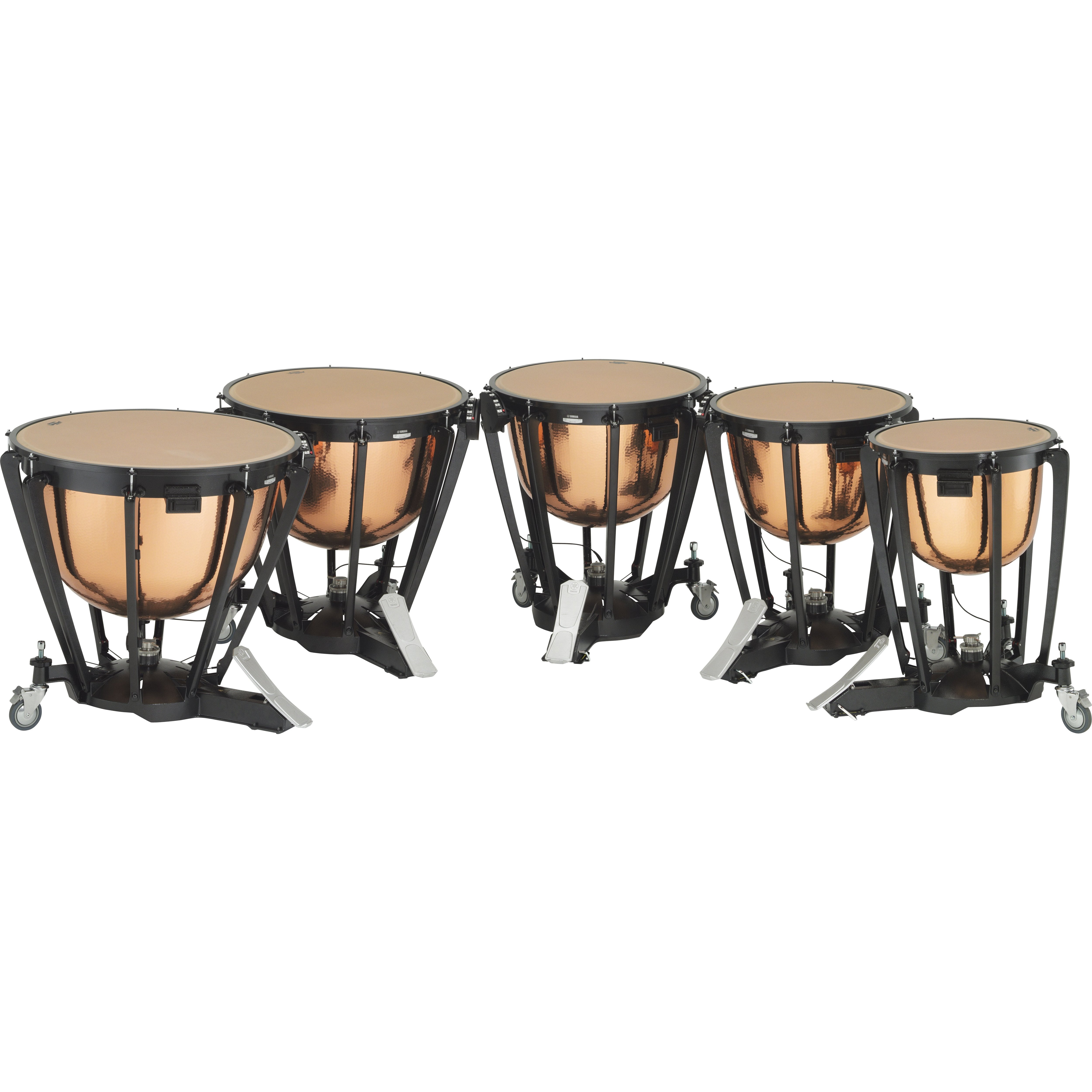 Set of 4 Yamaha Professional Series Hammered Copper Timpani - 23"/26"/29"/32"