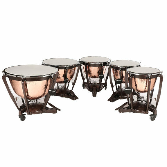 Set of 5 - 20/23/26/29/32 Bergerault Grand Professional Series Timpani Set - Hand Hammered Cambered Copper Bowl