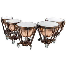 Set of 5 Ludwig Grand Symphonic Hammered Copper Timpani with Gauges - 20"/23"/26"/29"/32" - Image 1