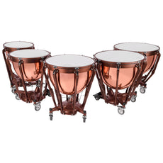 Set of 5 Ludwig Professional Series Polished Copper Timpani with Gauges - 20"/23"/26"/29"/32" - Image 1