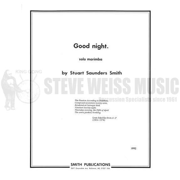 Smith, Stuart S.-Good Night.-M OS
