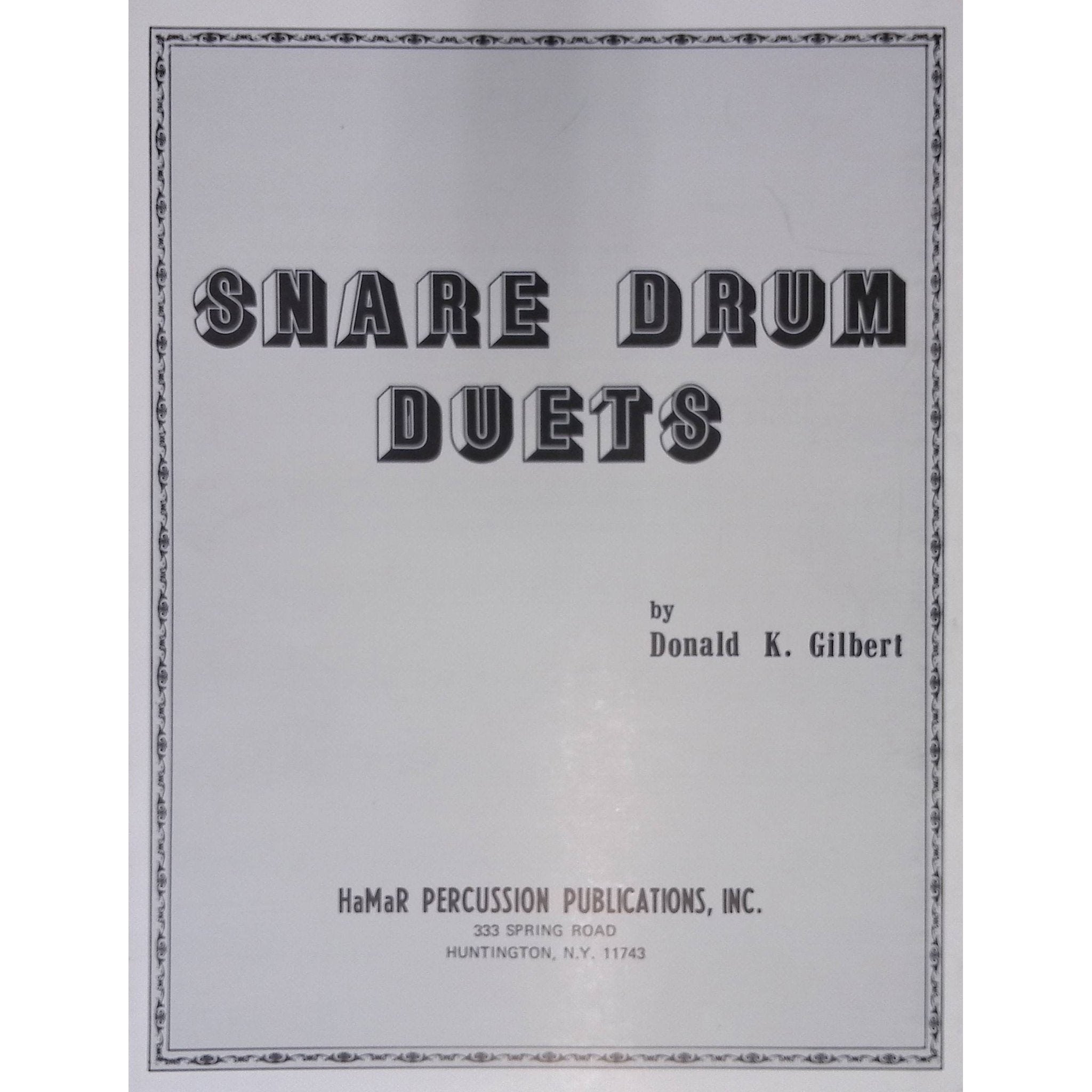 Snare Drum Duets by Ronald Gilbert