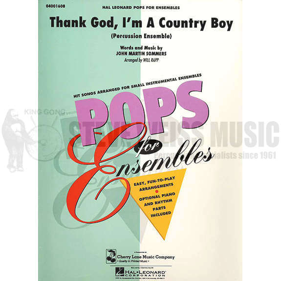 Sommers-Thank God I'm a Country Boy(SP)-Rapp -B/V/X/M/4T/D-op