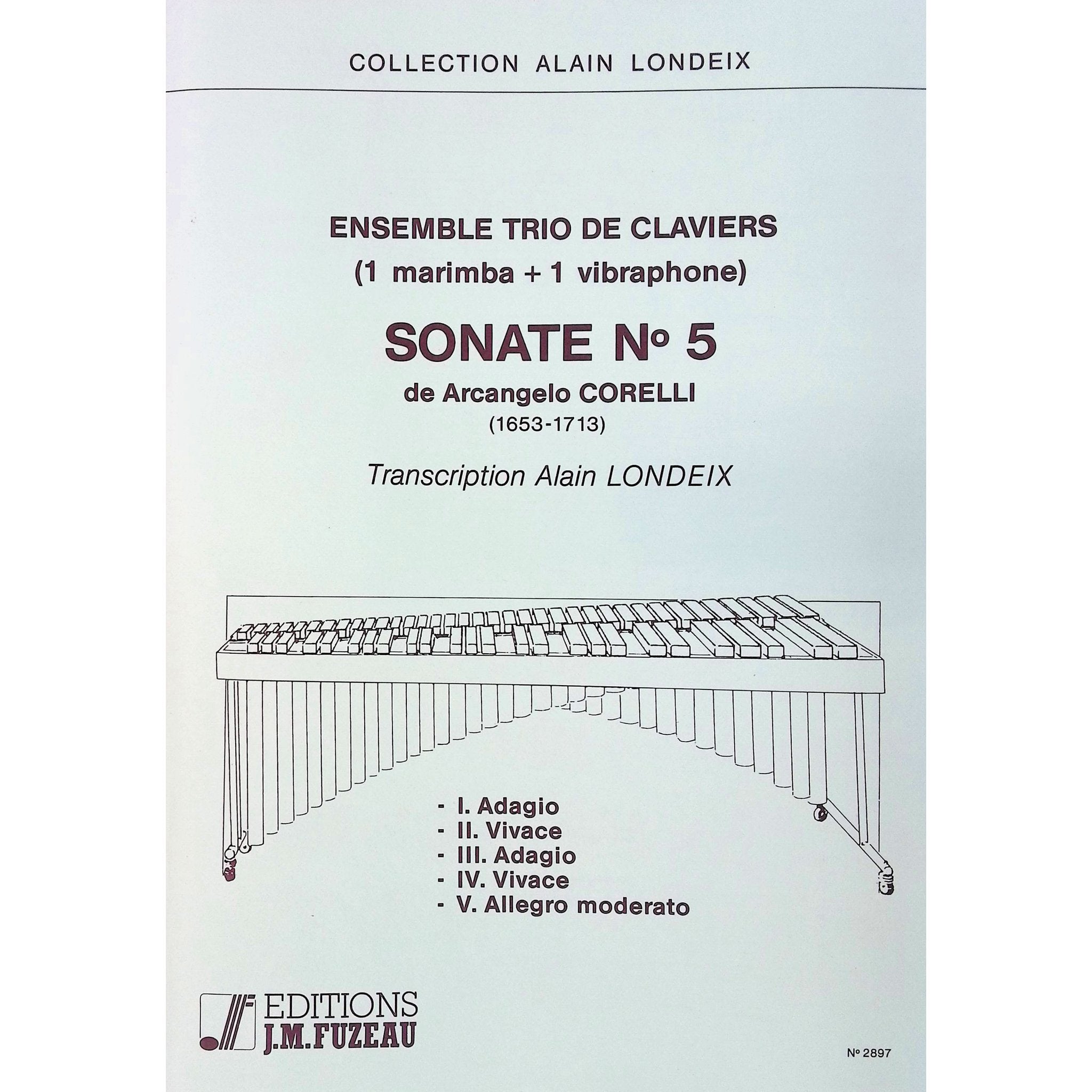 Sonata 5 by De Arcangelo Corelli arranged by Alain Londeix
