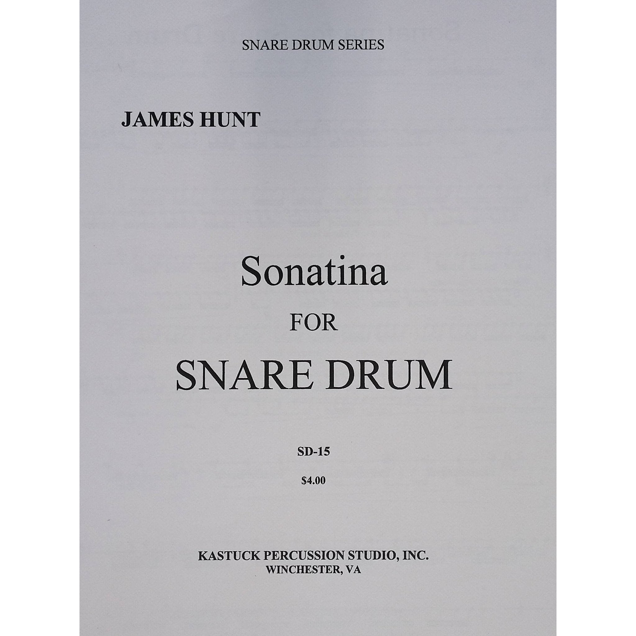 Sonatina For Snare Drum by James Hunt