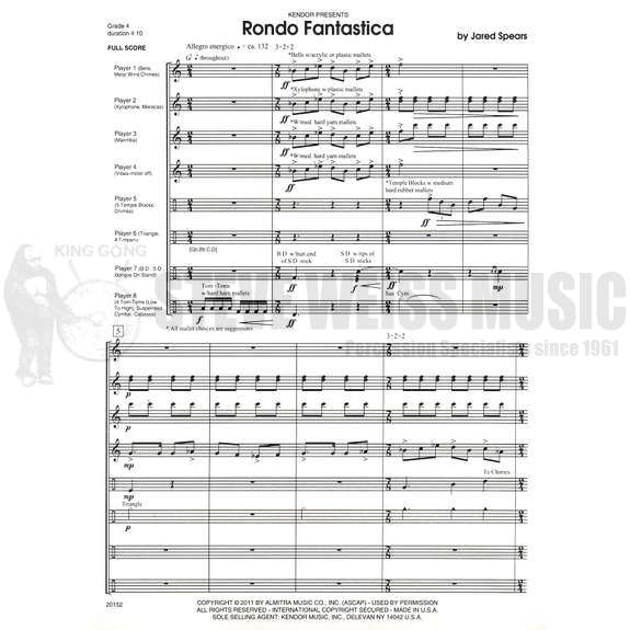 Spears-Rondo Fantastica (SP)-B/V/C/X/M/4T/P