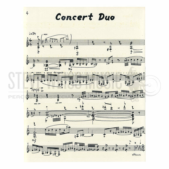 Spivack-Three Duets for Marimba and Vibraphone-M/V