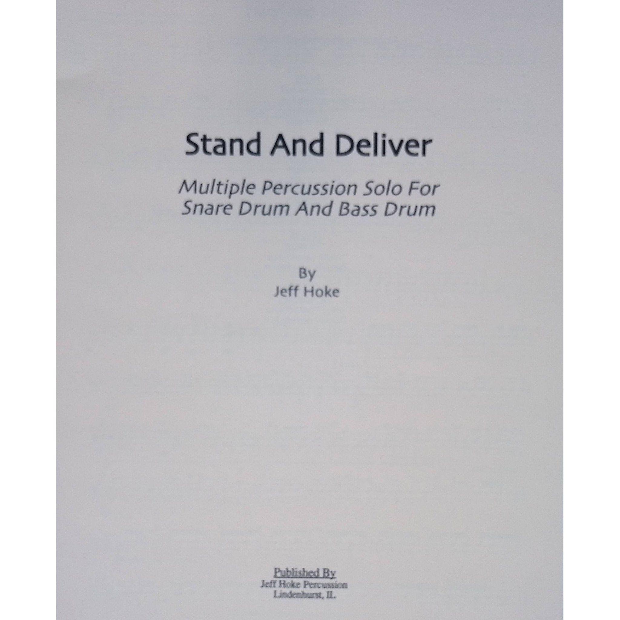 Stand and Deliver by Jeff Hoke