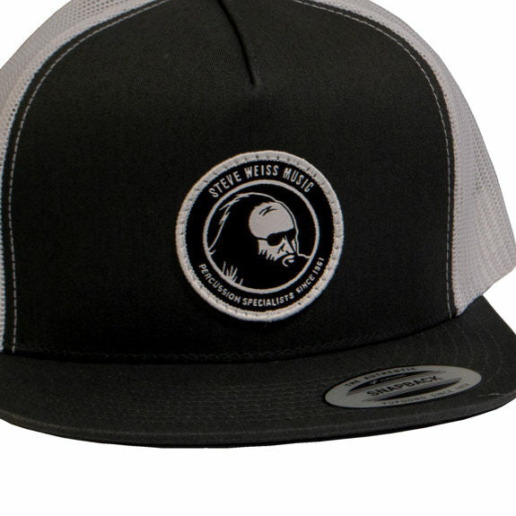 Steve Weiss Music Hat - Flat Bill Trucker - Charcoal / White