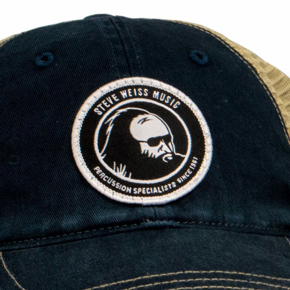 Steve Weiss Music Hat - Garment Washed Unstructured Trucker Hat - Navy / Khaki