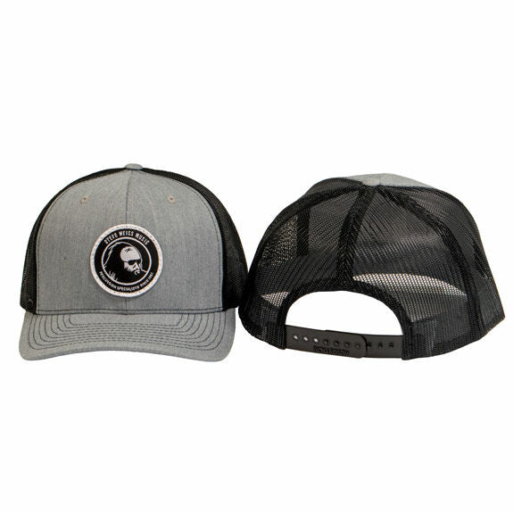 Steve Weiss Music Hat - Mid Profile Trucker Hat - Heather Gray and Black