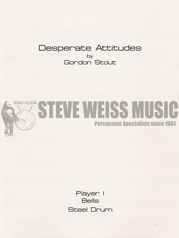 Stout-Desperate Attitudes (SP)-B/V/Cro./Steel Dr./X/4M/4T/P OS
