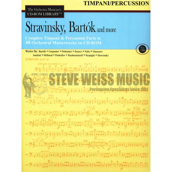 Stravinsky/Bartok/Others-Complete Timpani/Percussion to 48 Orchestral Masterworks (CD ROM)
