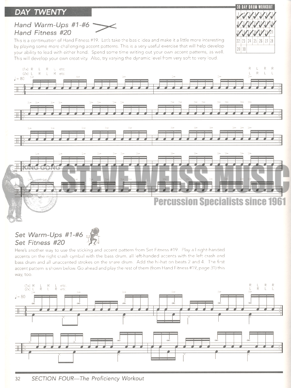 Sweeney-30-Day Drum Workout (Book & DVD)