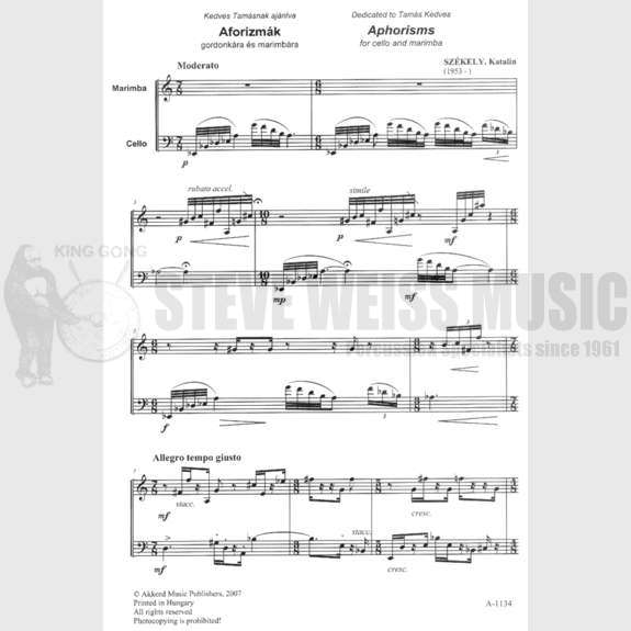 Szekely-Aphorisms (SP)-M/VC