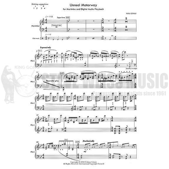 Szilvasi-Unreal Motorway-M/Digital audio playback (Free download from publisher)