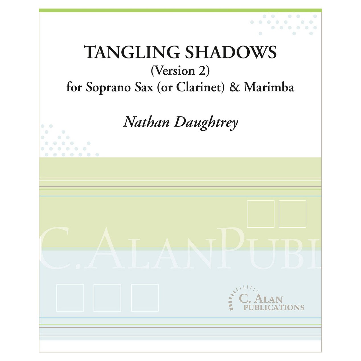 Tangling Shadows for soprano sax and marimba by nathan daughtrey cover page