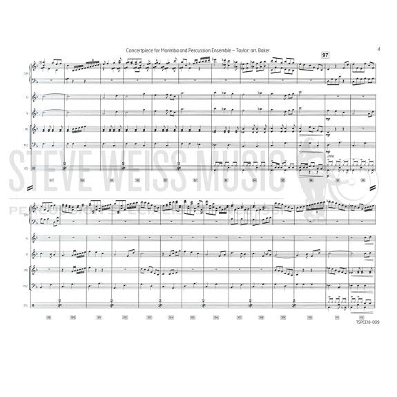 Taylor-Concertpiece for Marimba & Perc. Ens. (SP)-Solo M/ B/V/2M/DS/P