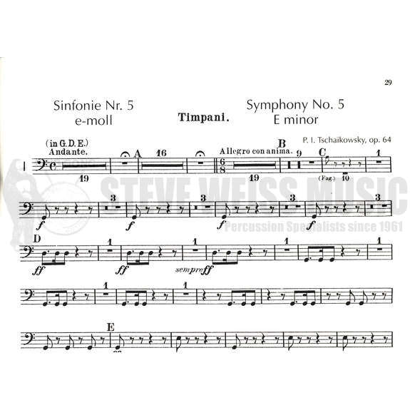 Tchaikovsky-Orch Stud/Timp ed. Fink-Symphs 1-6, 1812 Overture, etc.