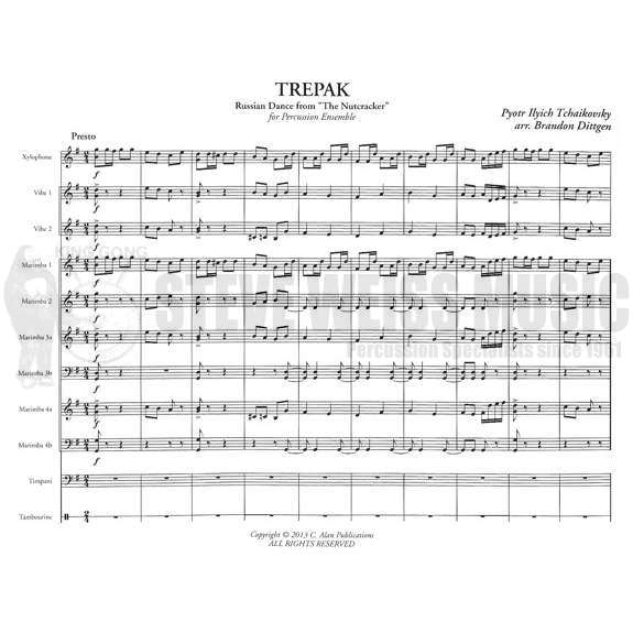 Tchaikovsky-Trepak arr. Dittgen (SP)-2V/X/4M/2T/P