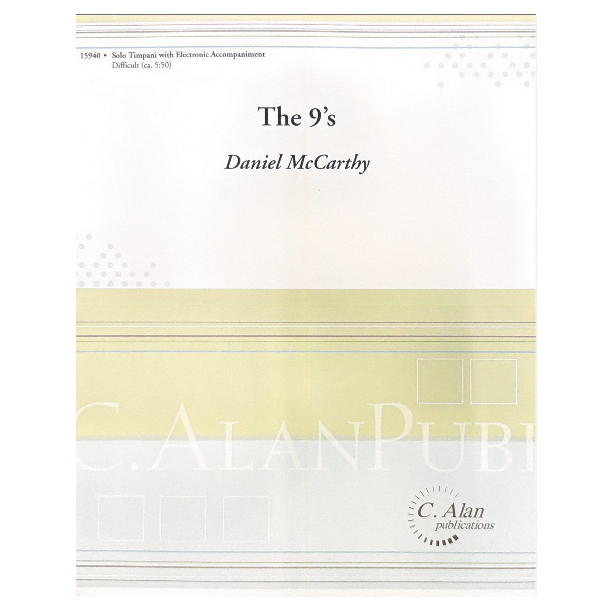 The 9's by Daniel McCarthy Timpani Solo cover page