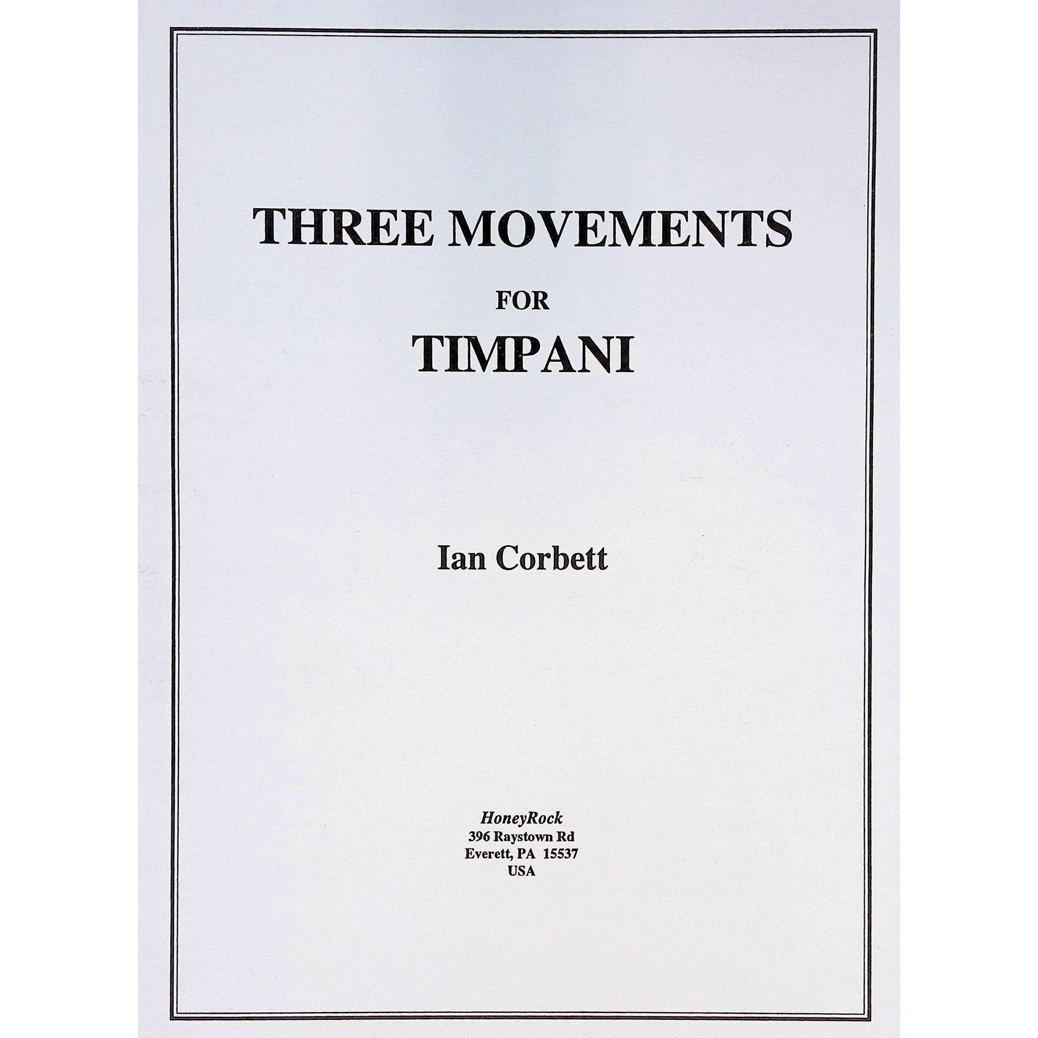 Three Movements For Timpani by Robert Corbett