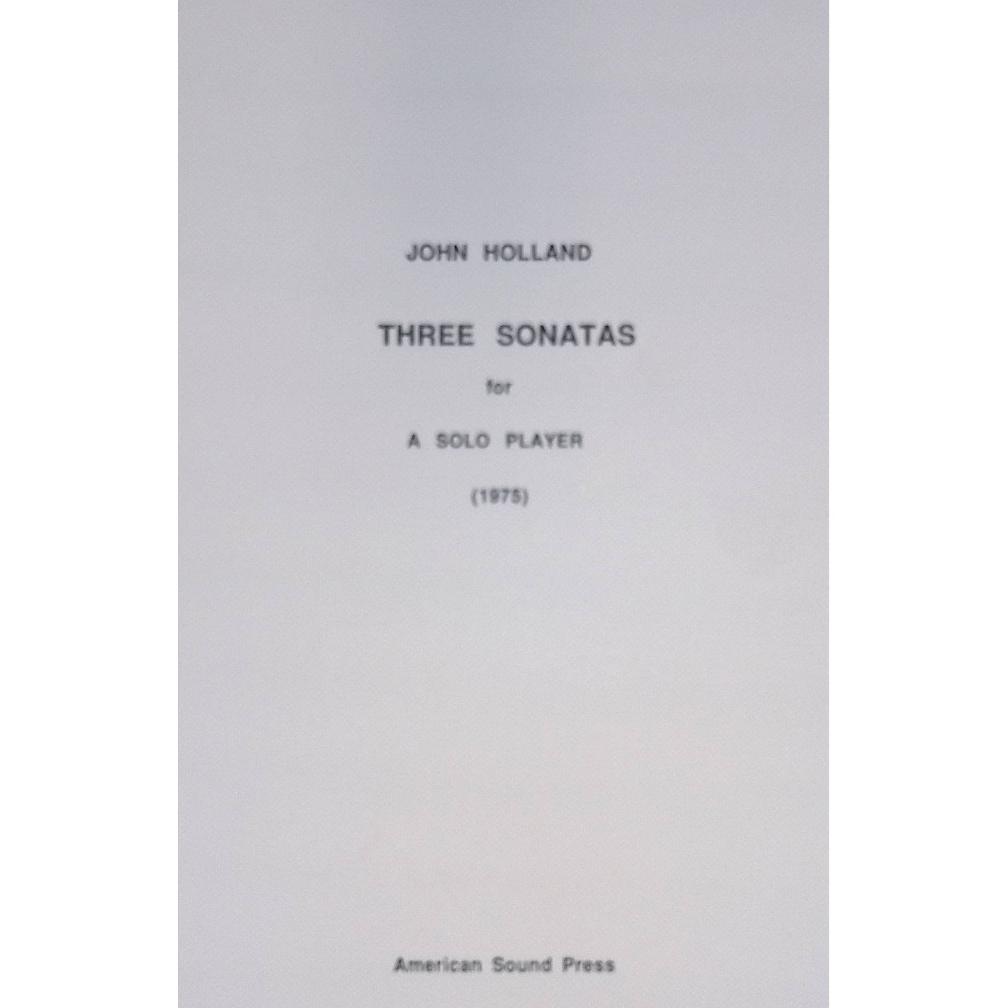 tThree Sonatas by John Holland