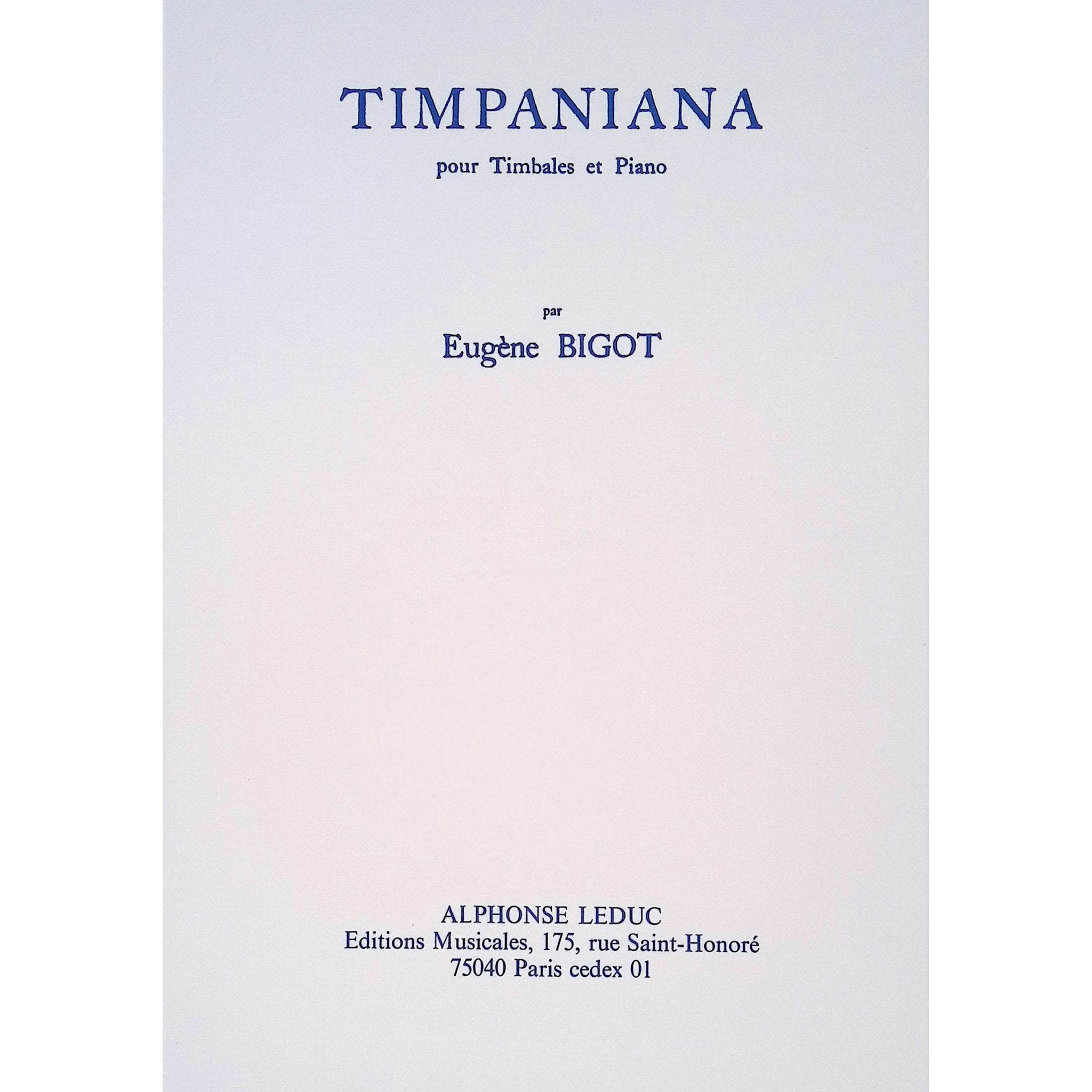 Timpaniana Eugene Bigot