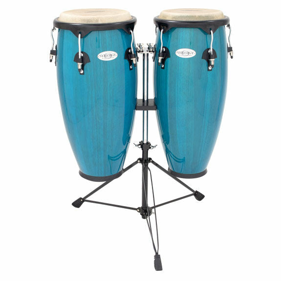 Toca Synergy Series Wood Conga Set with Stand - Bahama Blue | Steve ...