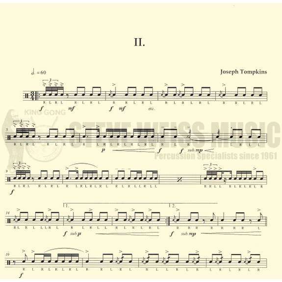 Tompkins-Nine French-American Rudimental Solos Volume 2