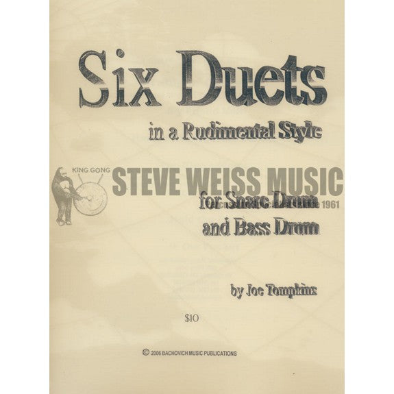 Tompkins-Six Duets in a Rudimental Style-SD/BD