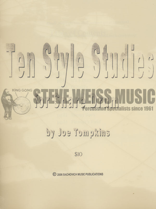 Tompkins-Ten Style Studies for Snare Drum