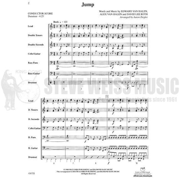 Van Halen/Roth-Jump arr. Zeigler (SP)-Steel drs./DS/opt. BG