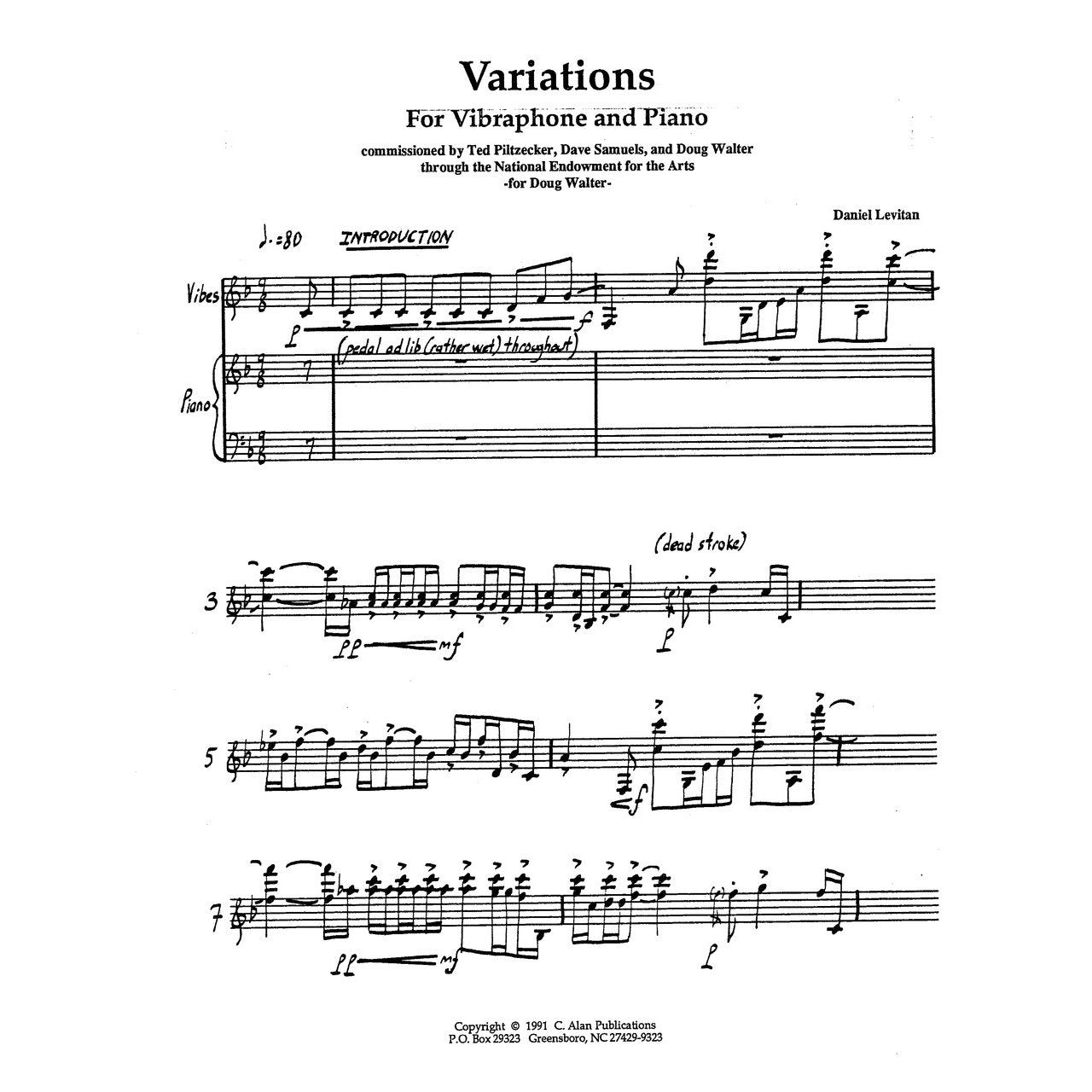 Variations for vibraphone and piano levitan score sample