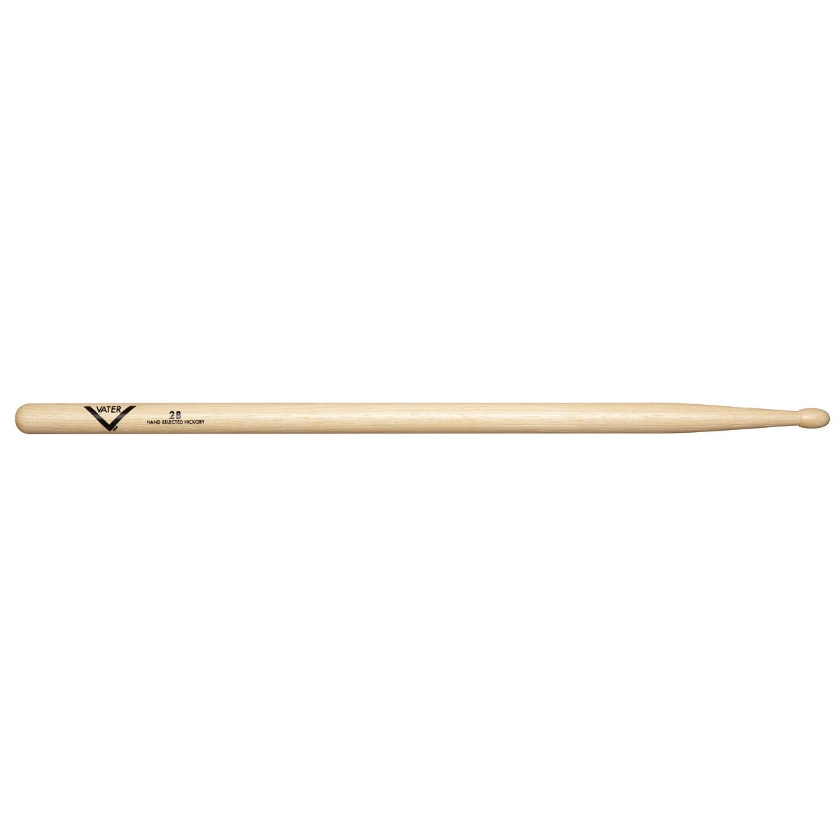 Vater 2B Wood Tip Hickory Drumsticks VH2BW