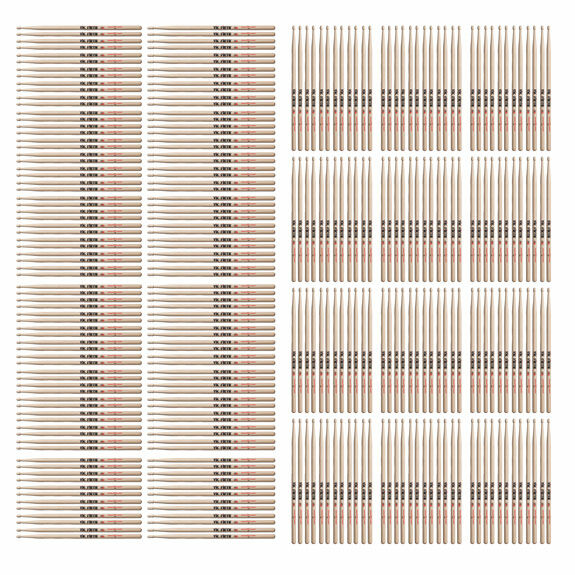 Vic Firth 5A American Classic Wood Tip Drumsticks (Bulk Pack 144 Pairs)
