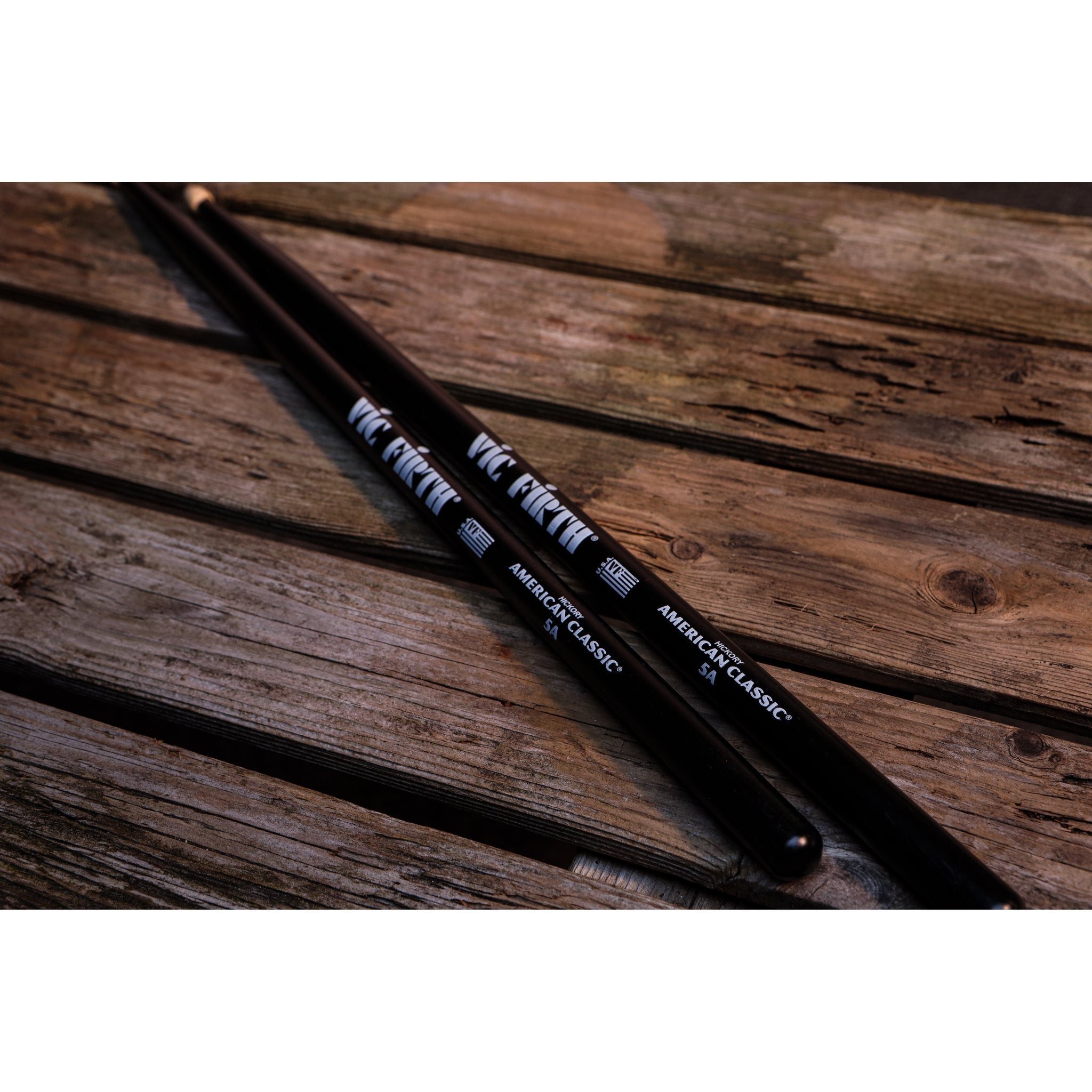 Vic Firth American Classic 5AB Black Drumsticks - Wood Tip - Image 5