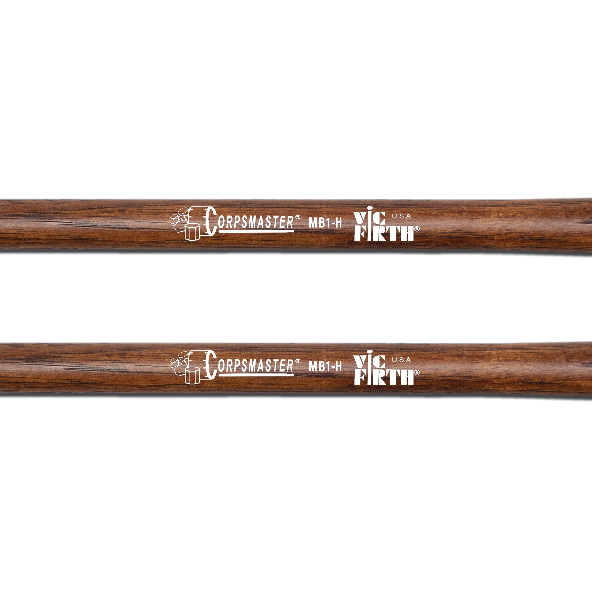 Vic Firth Corpsmaster MB1H Hard Bass Drum Mallets - Small - Image 2