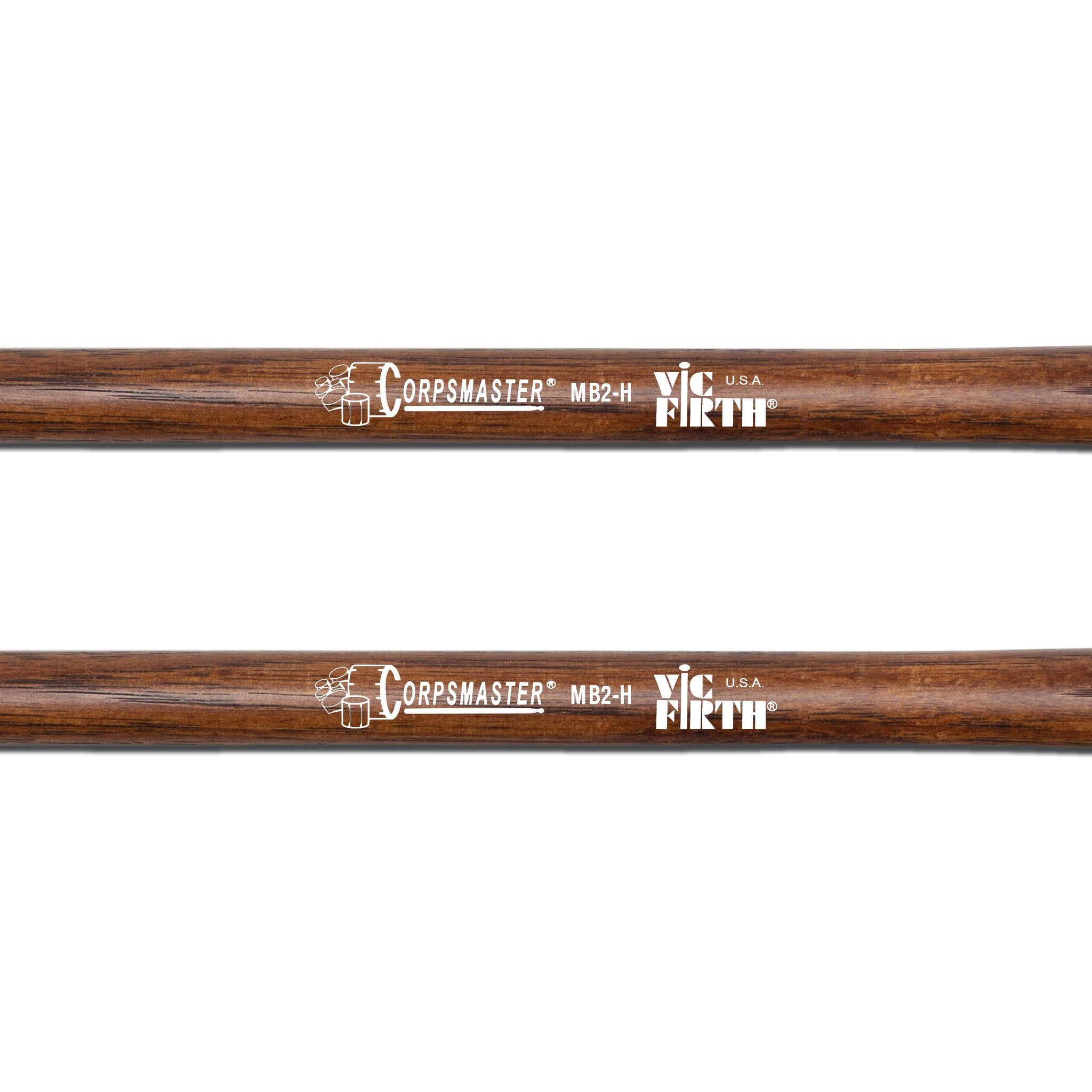 Vic Firth Corpsmaster MB2H Hard Bass Drum Mallets - Medium - Image 2