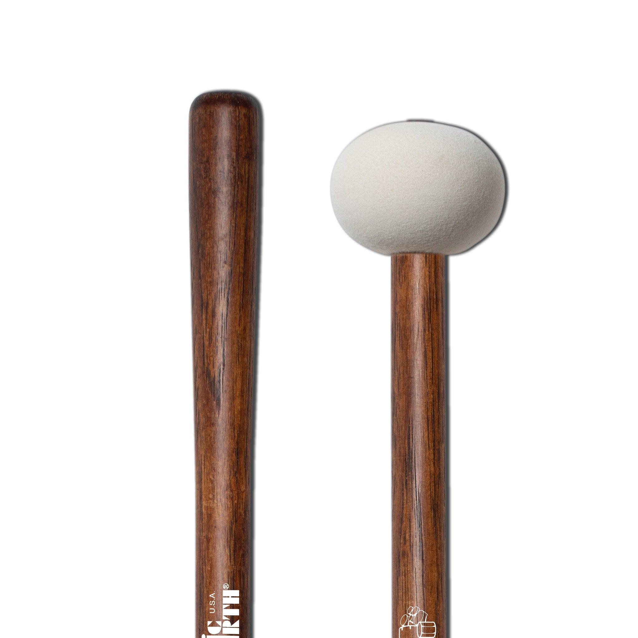 Vic Firth Corpsmaster MB3H Hard Bass Drum Mallets - Large - Image 3